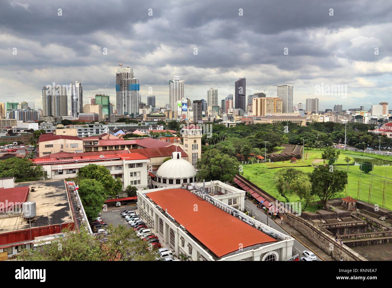 MANILA, PHILIPPINES NOVEMBER 25, 2017 Manila city skyline with