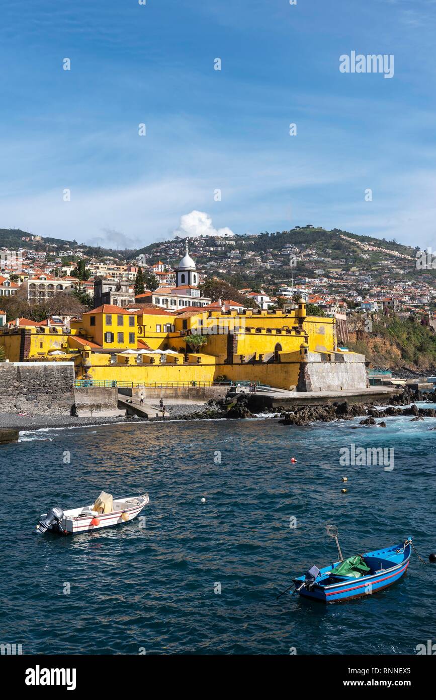 View of Fortaleza de Sao Fortress Tiago, Funchal, Madeira Island, Portugal Stock Photo