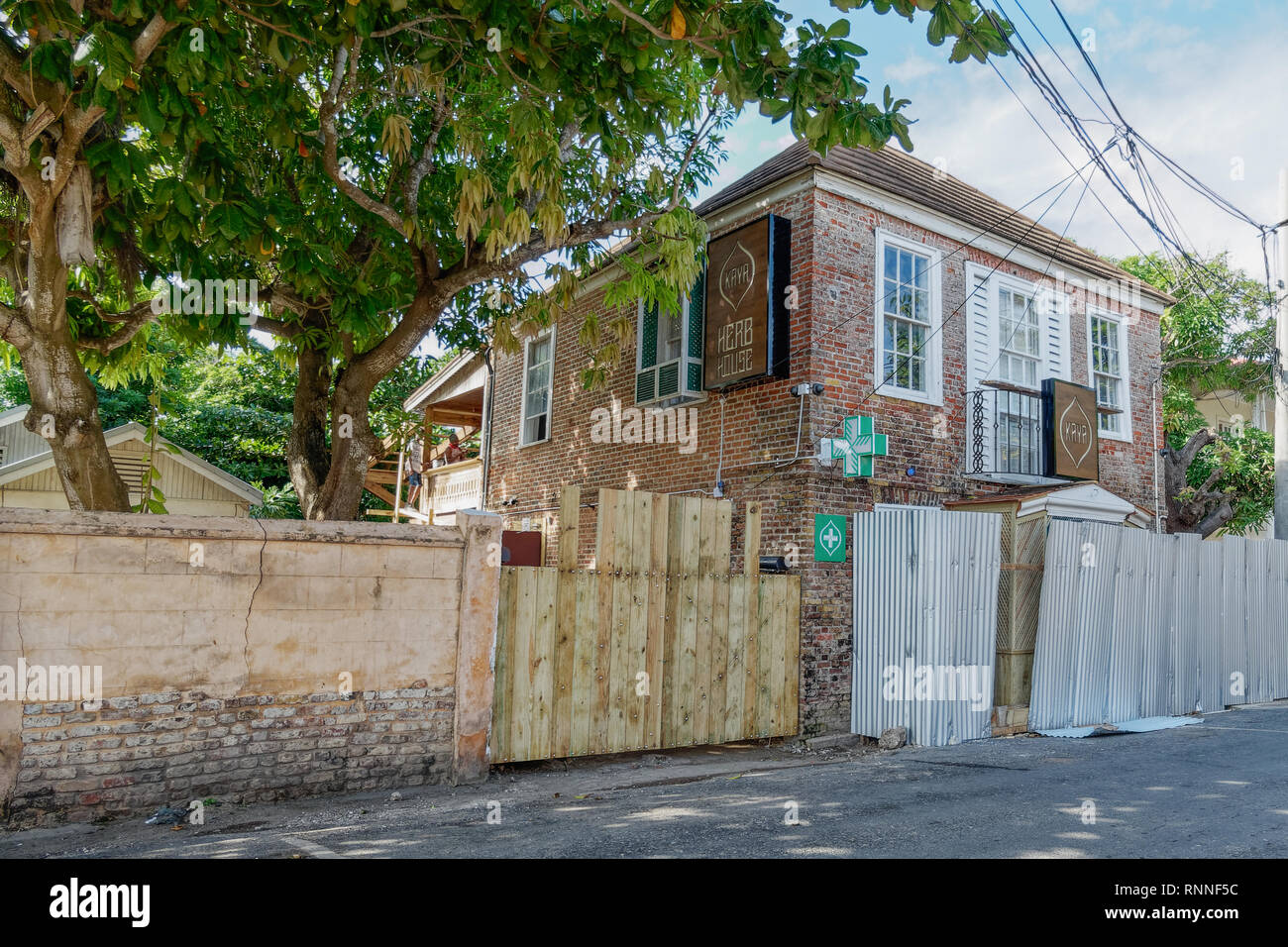 Kaya Herb House in Falmouth, founded by businessman and ganja researcher Balram Vaswani, is the second location to open for the company. Stock Photo