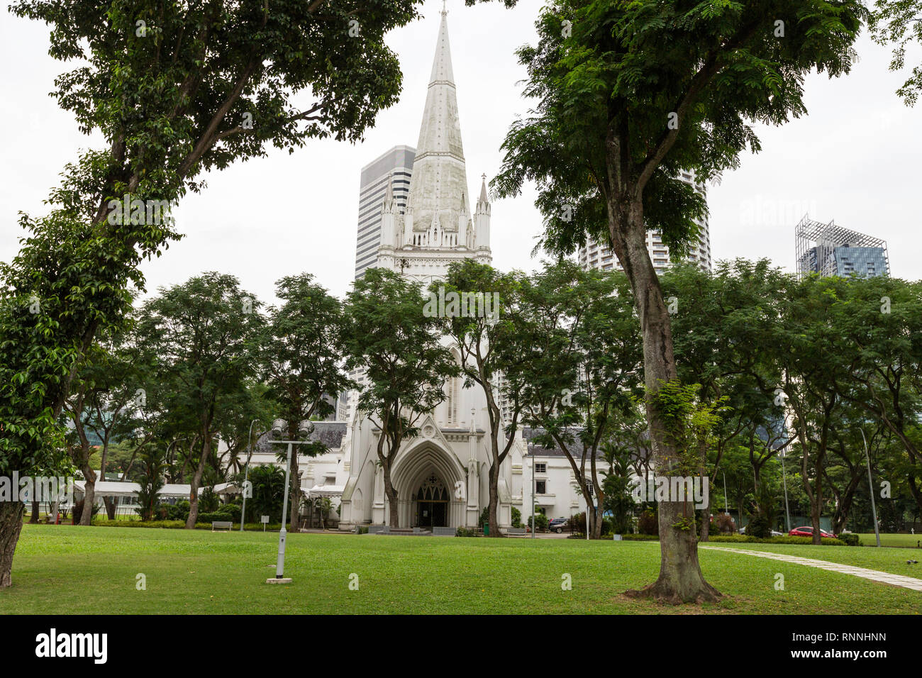 St. Andrew's Anglican Church, Singapore. Stock Photo