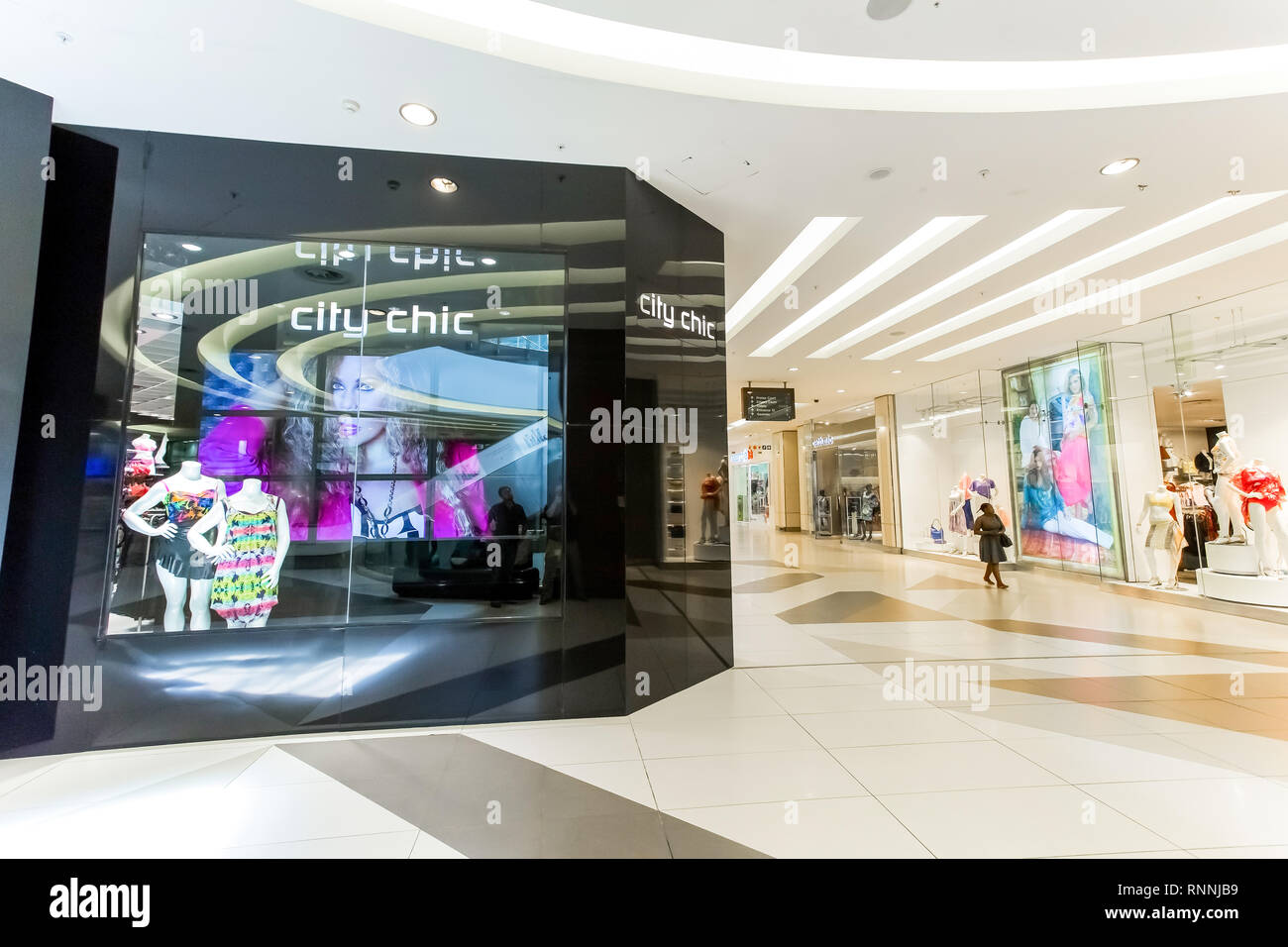 Johannesburg, South Africa October 09 2013 Entrance to Plus Size Clothing Store City Chic at