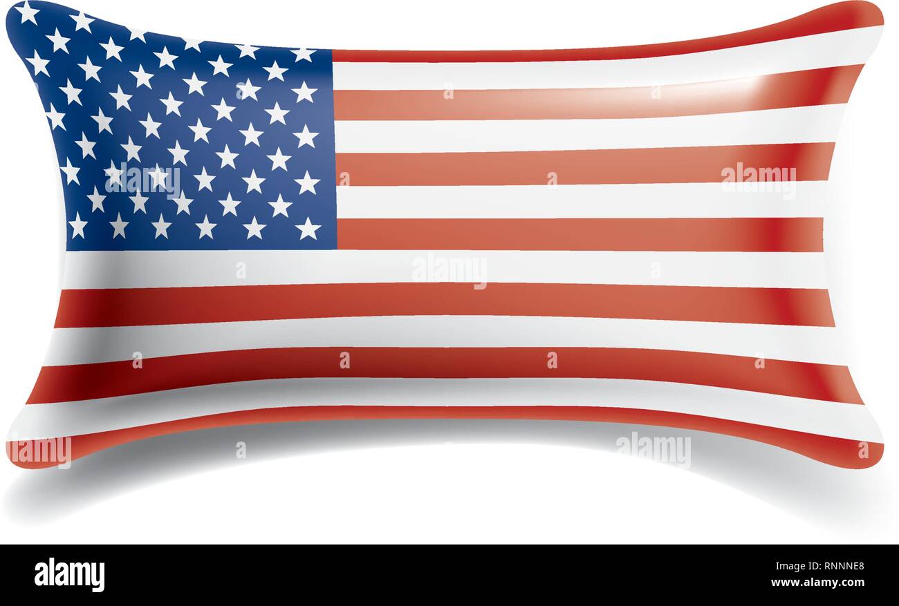 USA flag, vector illustration on a white background Stock Vector Image ...