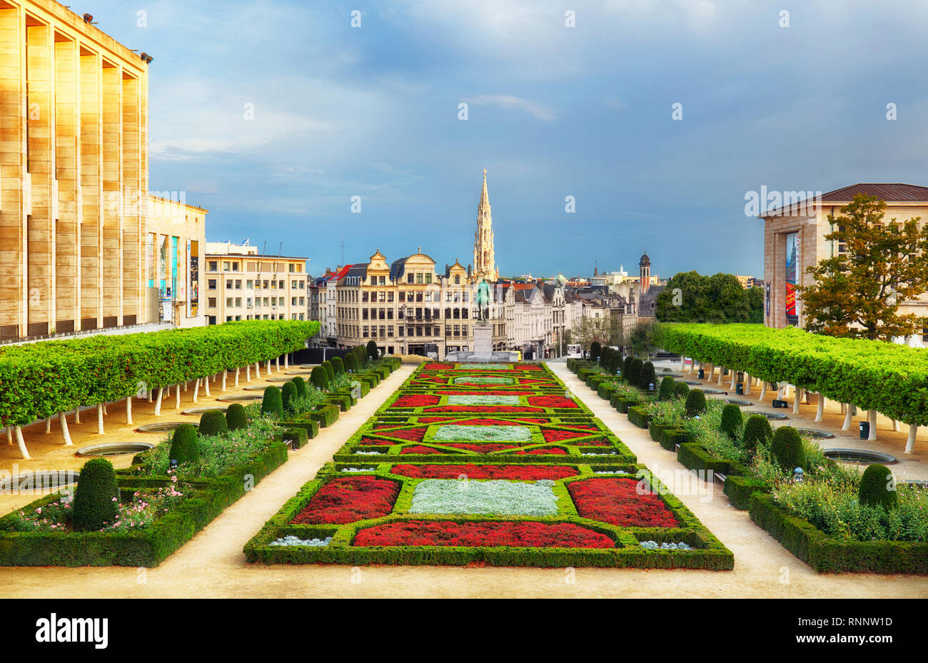 Cityscape of Brussels in a beautiful summer day Stock Photo