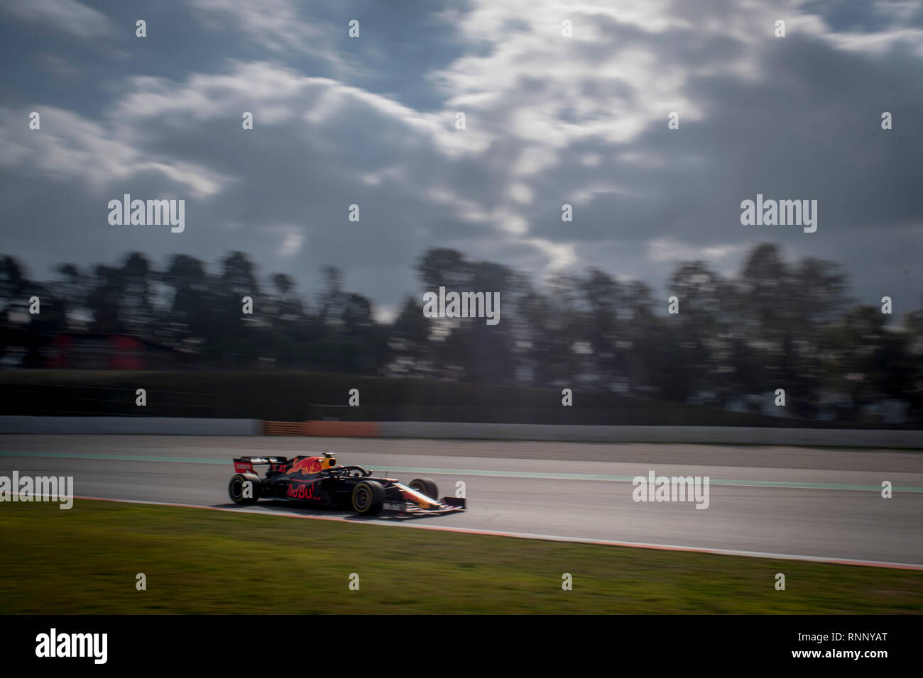 Barcelona, Spain. 19th Feb, 2019. Pierre Gasly of the Aston Martin Red Bull Racing team  at the Circuit de Catalunya in Montmelo (Barcelona province) during the pre-season testing session. Credit:  Jordi Boixareu/Alamy Live News Stock Photo
