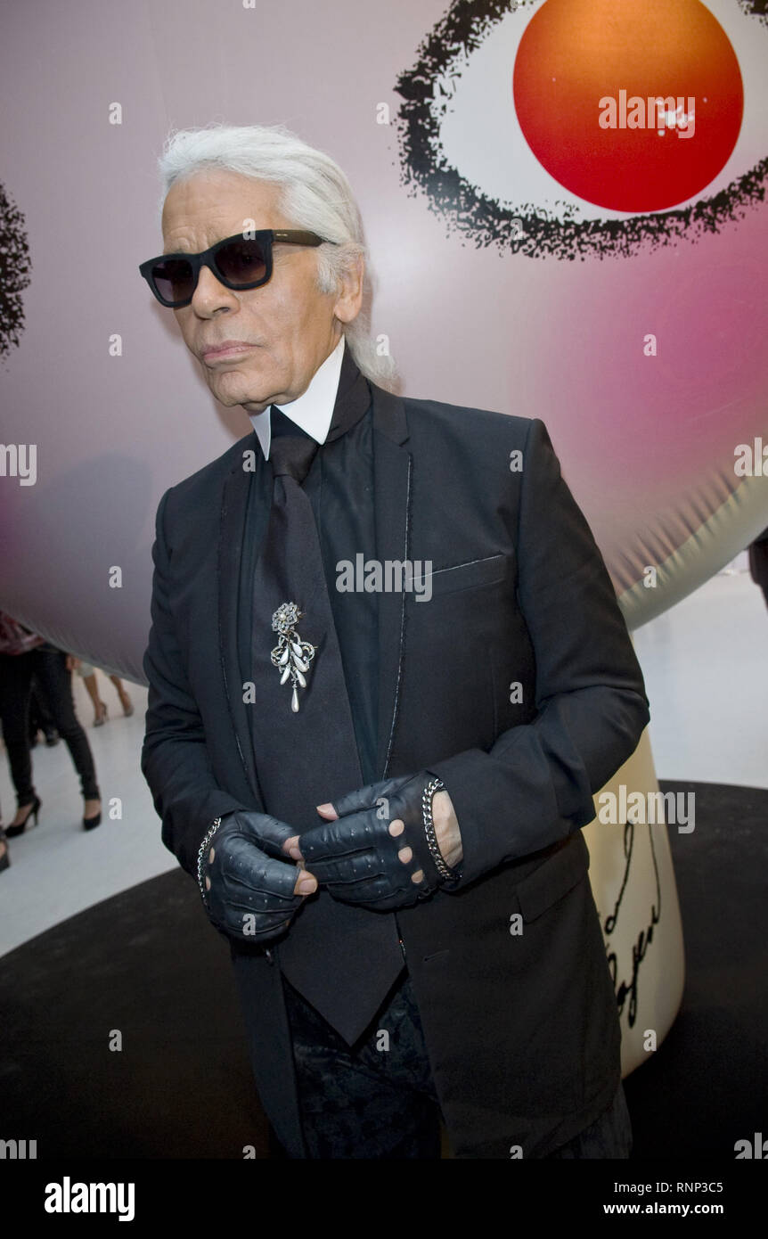 Paris, Ile France, 16th Sep, 2011. Karl Lagerfeld attends at the Sho Uemura at Espace Commines in Paris.German fashion designer and creative director for the french fashion brand Chanel
