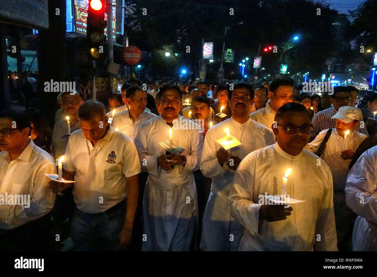 Kolkata, West Bengal, India. 19th Feb, 2019. St. Xavier teachers