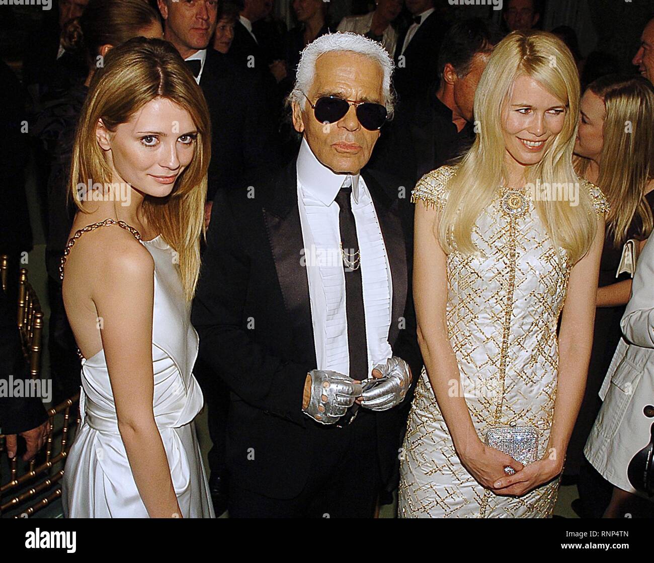 Misha Barton, Karl Lagerfeld and Claudia Schiffer Photo by Edu Nividhia/PHOTOlink/MediaPunch Stock Photo