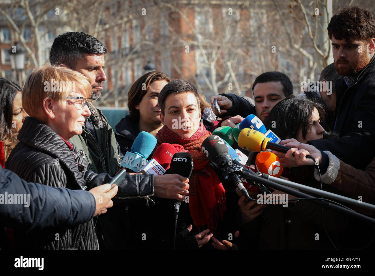 Barcelona, Spain, 20th Feb 2019. Ska Keller, MEPs and spokesperson of the group of the Greens attending the media Credit: Jesús Hellin/Alamy Live News Stock Photo