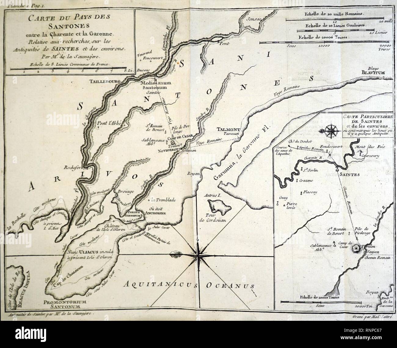 Carte du pays des santones 13571 Stock Photo - Alamy