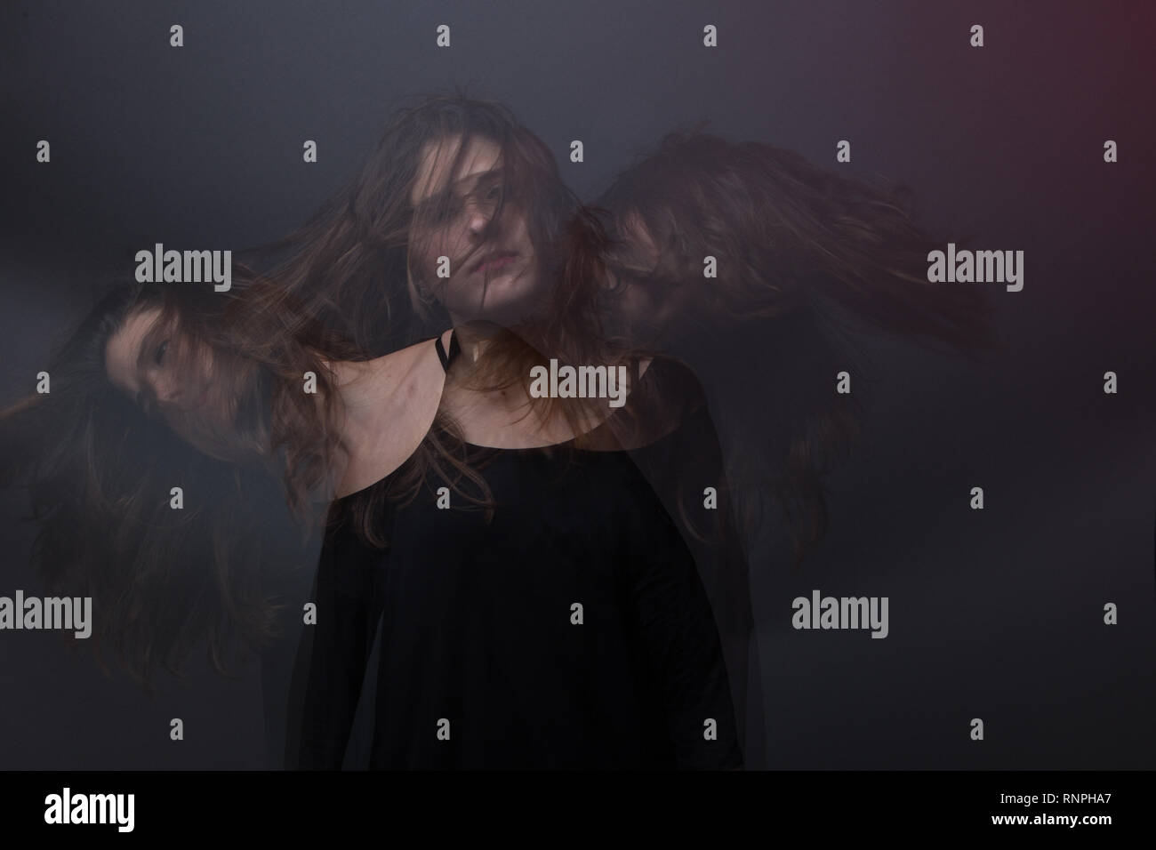 Confused curly haired woman hi-res stock photography and images - Alamy