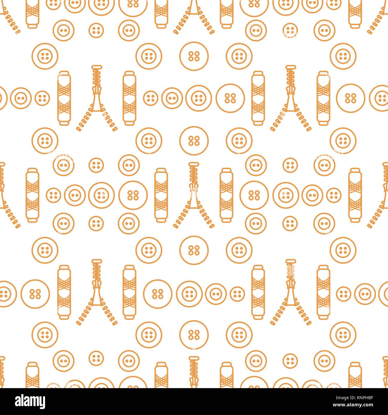 Seamless pattern with zipper, buttons, threads. Sewing and needlework ...