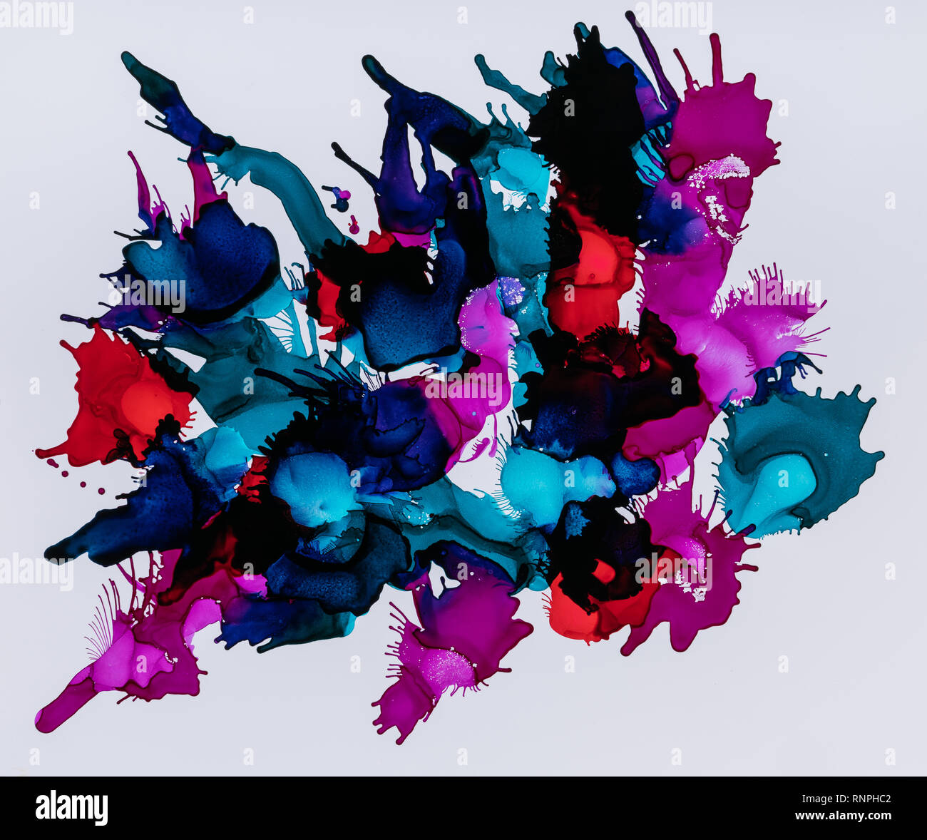 Mix of colorful paint Stock Photo - Alamy