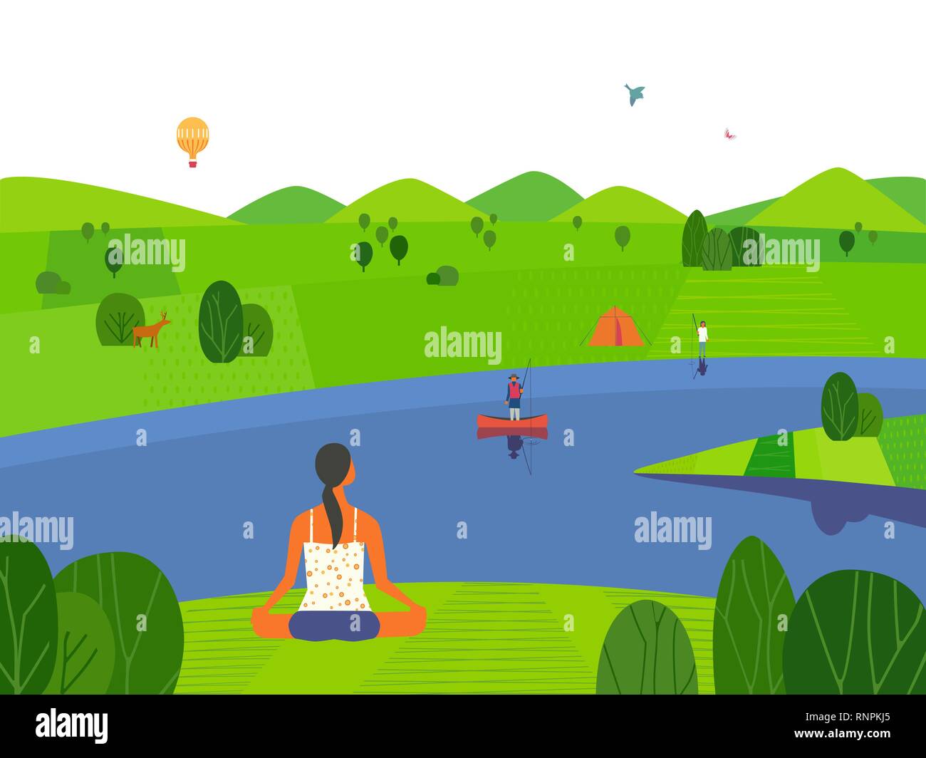 Nature outdoors leisure activity Stock Vector