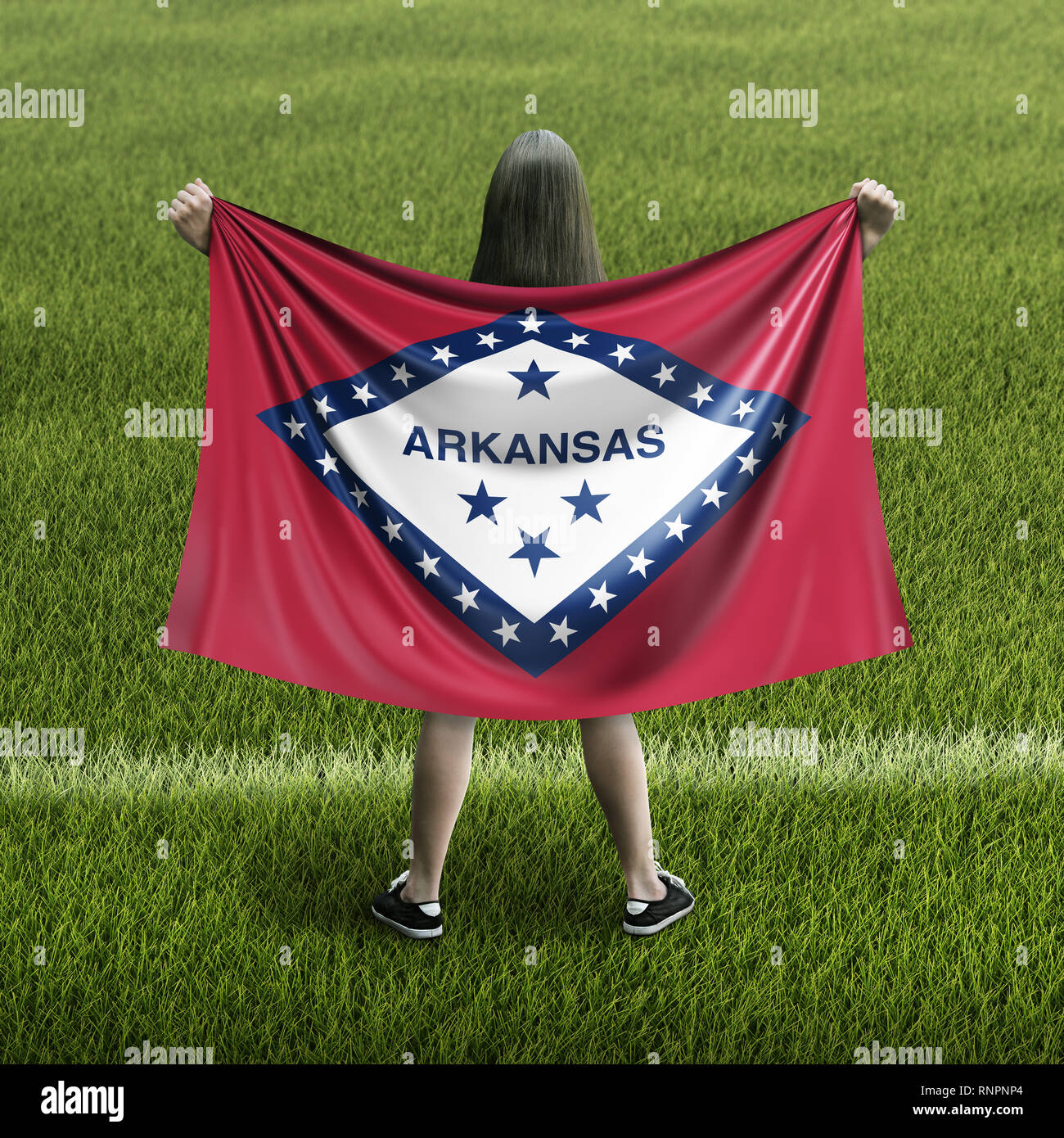 Women and flag Stock Photo Alamy