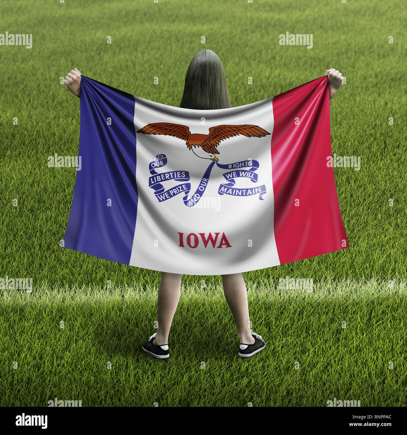 Women and flag Stock Photo Alamy
