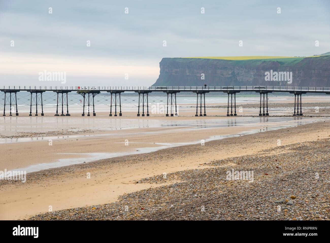 Historic pier at Saltburn-by-the-sea, North Yorkshire, England Stock Photo