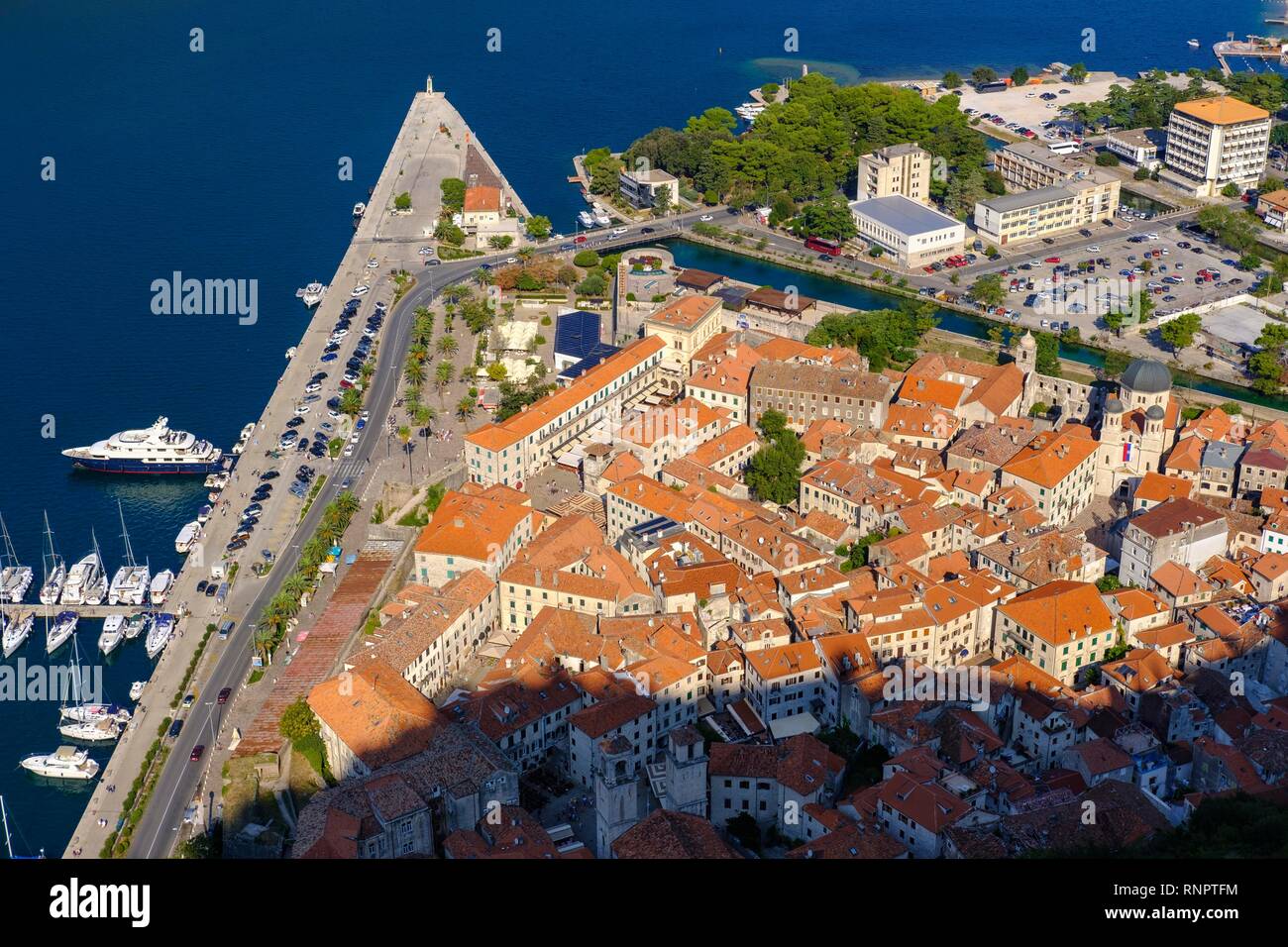 Old Town of Kotor, Bay of Kotor, Montenegro Stock Photo