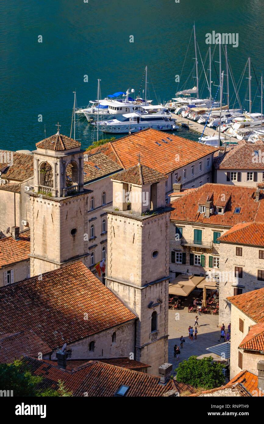 Cathedral, Old Town of Kotor, Montenegro Stock Photo