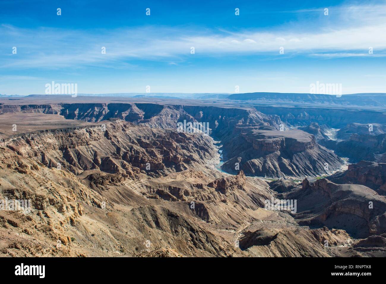 Overlook over the Fish River Canyon, Namibia Stock Photo