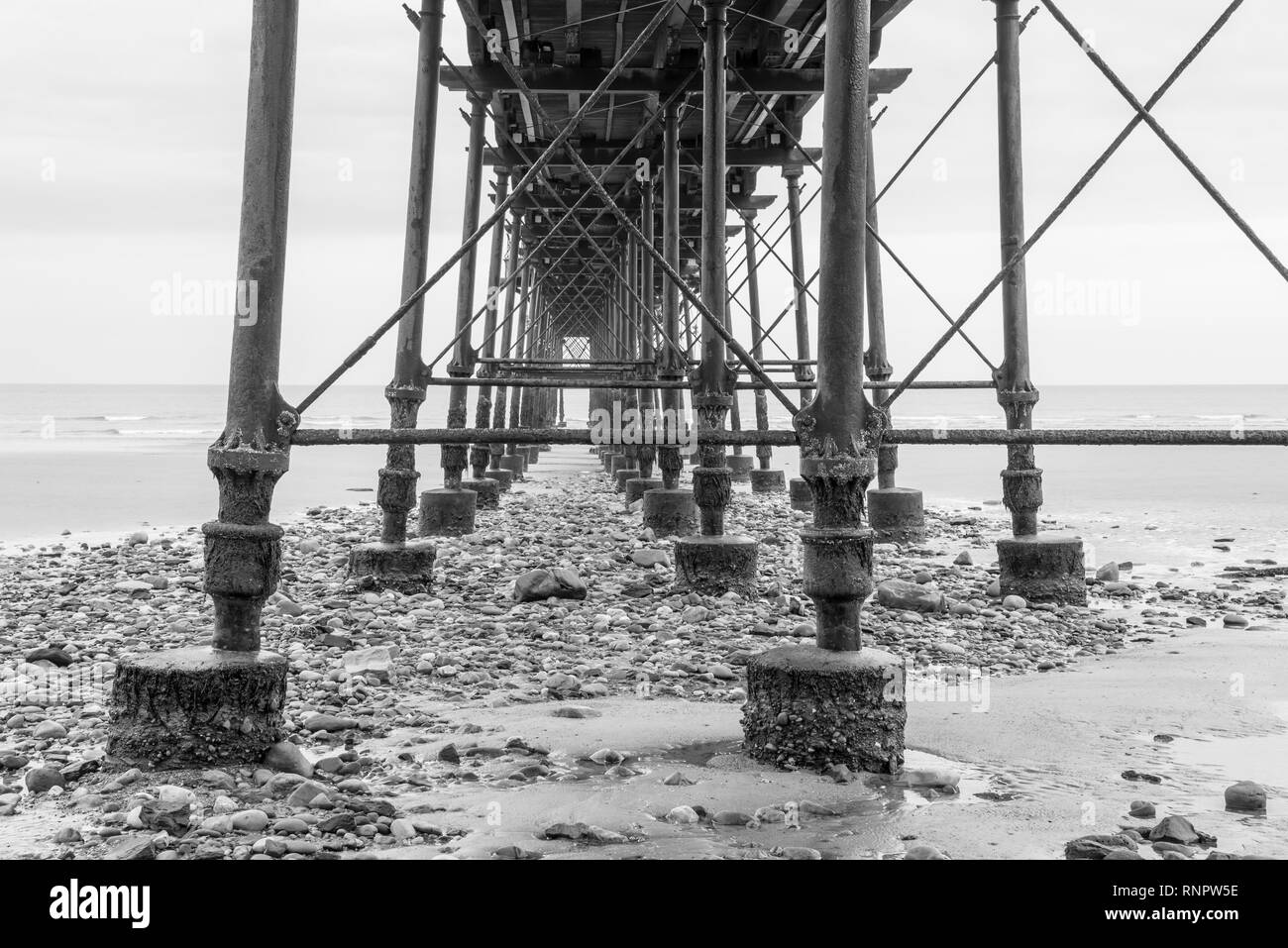 Historic pier at Saltburnbythesea, North Yorkshire, England Stock Photo Alamy