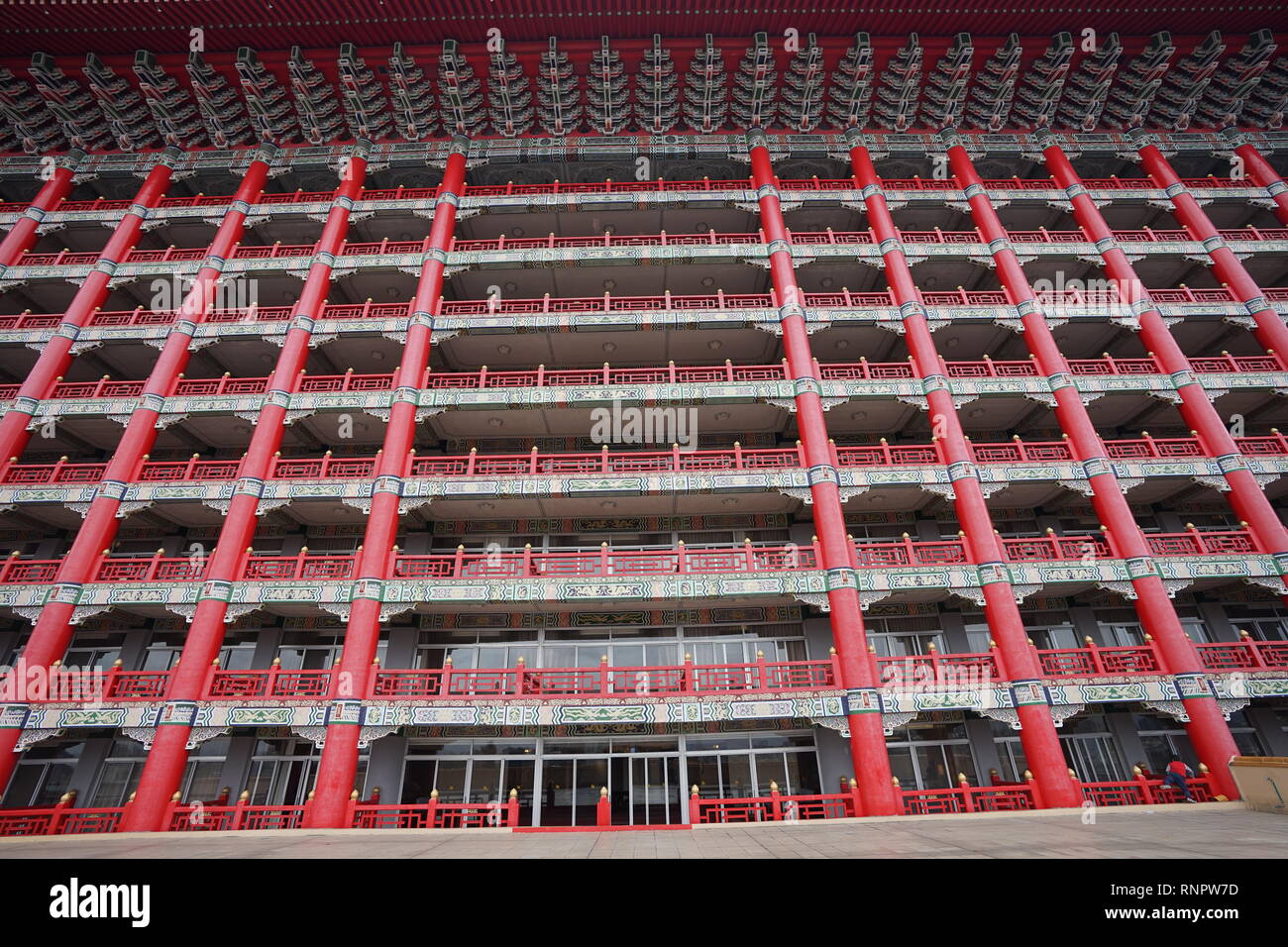 Take a close-up photo from the large balcony of the Grand Hotel Stock ...