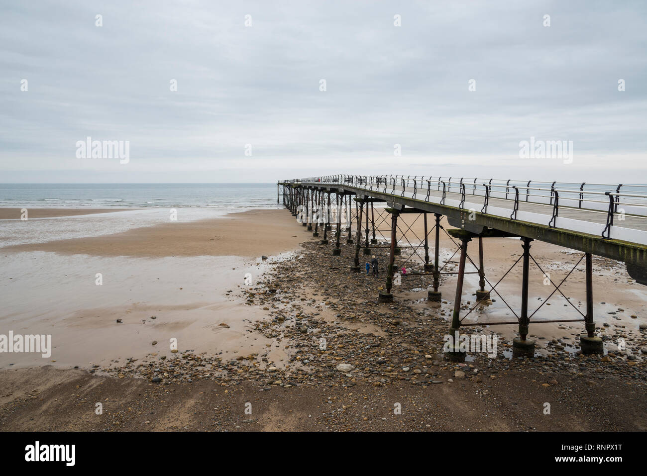 Pier at Saltburn-by-the-sea, North Yorkshire, England. Stock Photo