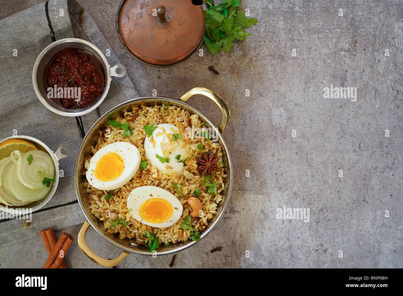 Homemade Egg Biryani / Pilaf or Pulav /Spicy Chettinadu Dindigul