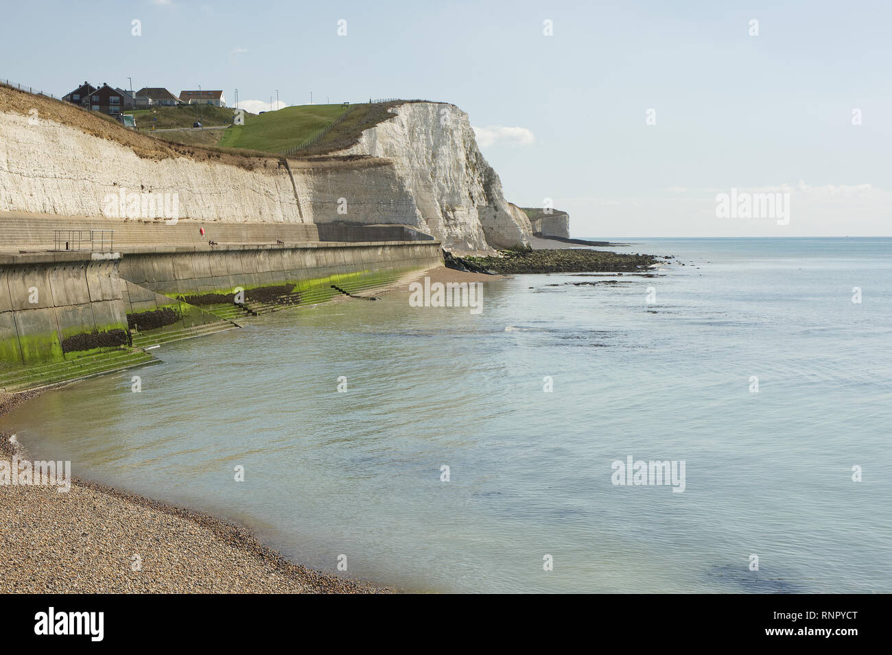 White chalk cliffs at Saltdean near Brighton, East Sussex, England