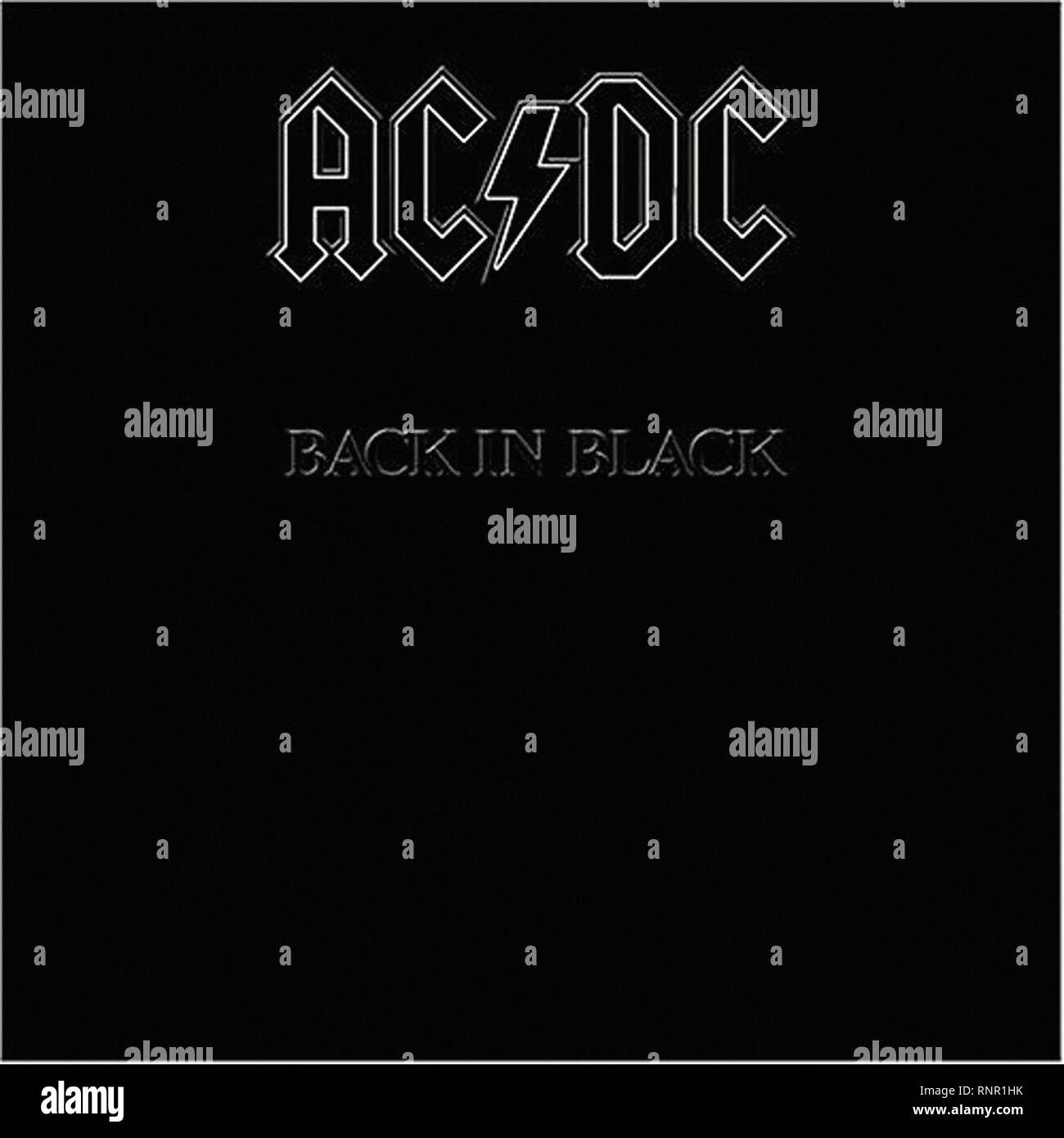 AC DC - Back in Black - Vintage Cover Album Stock Photo - Alamy