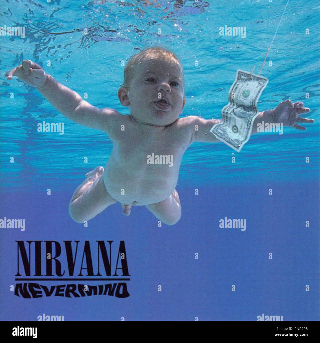 Nirvana Nevermind - Vintage Cover Album Stock Photo