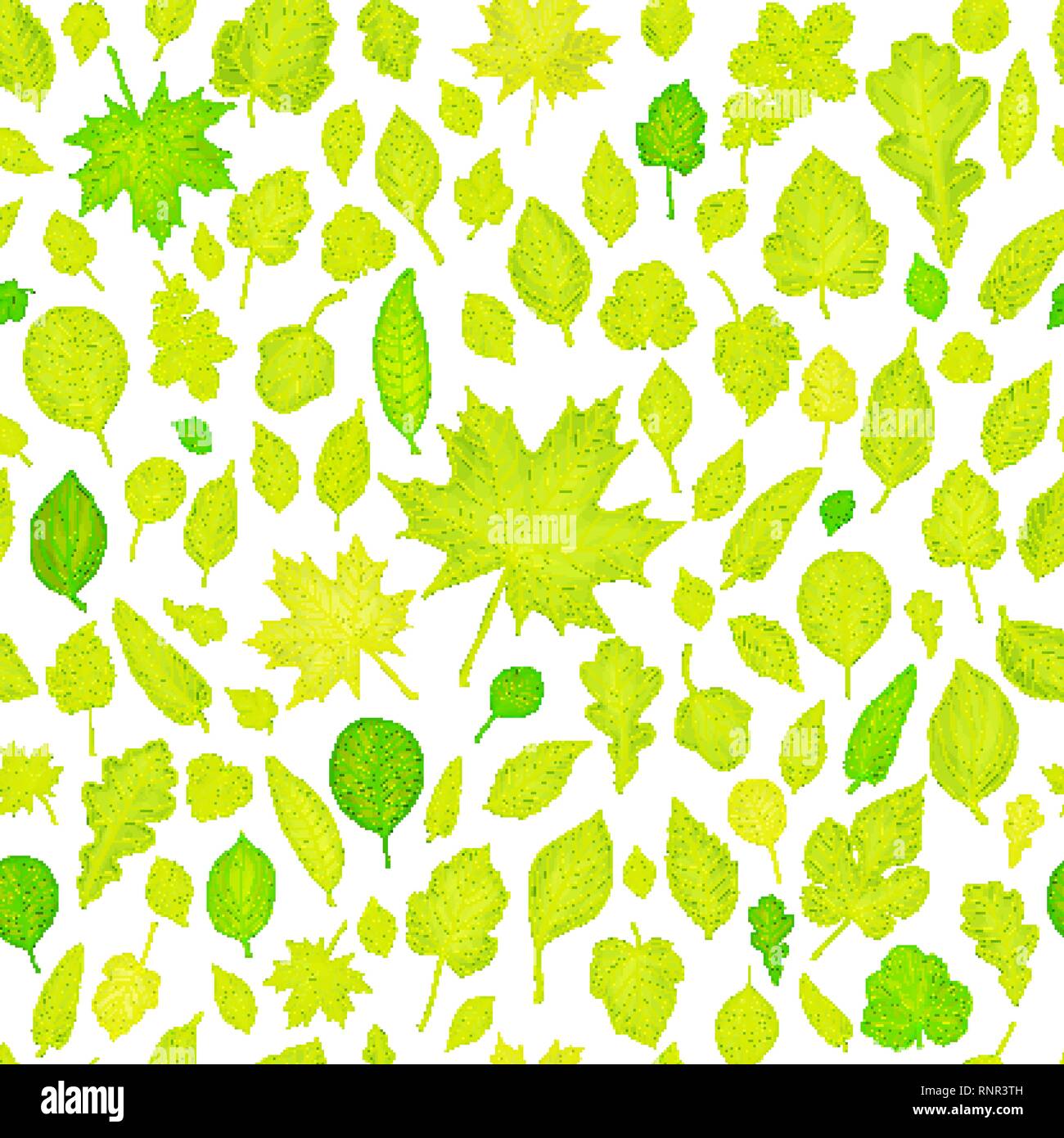 Seamless pattern of green leaves vector background Stock Vector Image ...
