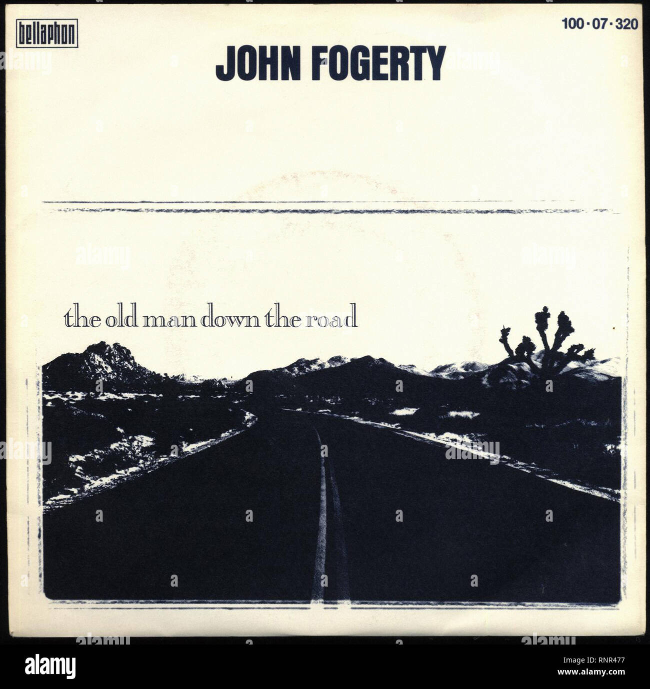 The Old Man Down The Road   John Fogerty - Vintage Cover Album Stock Photo
