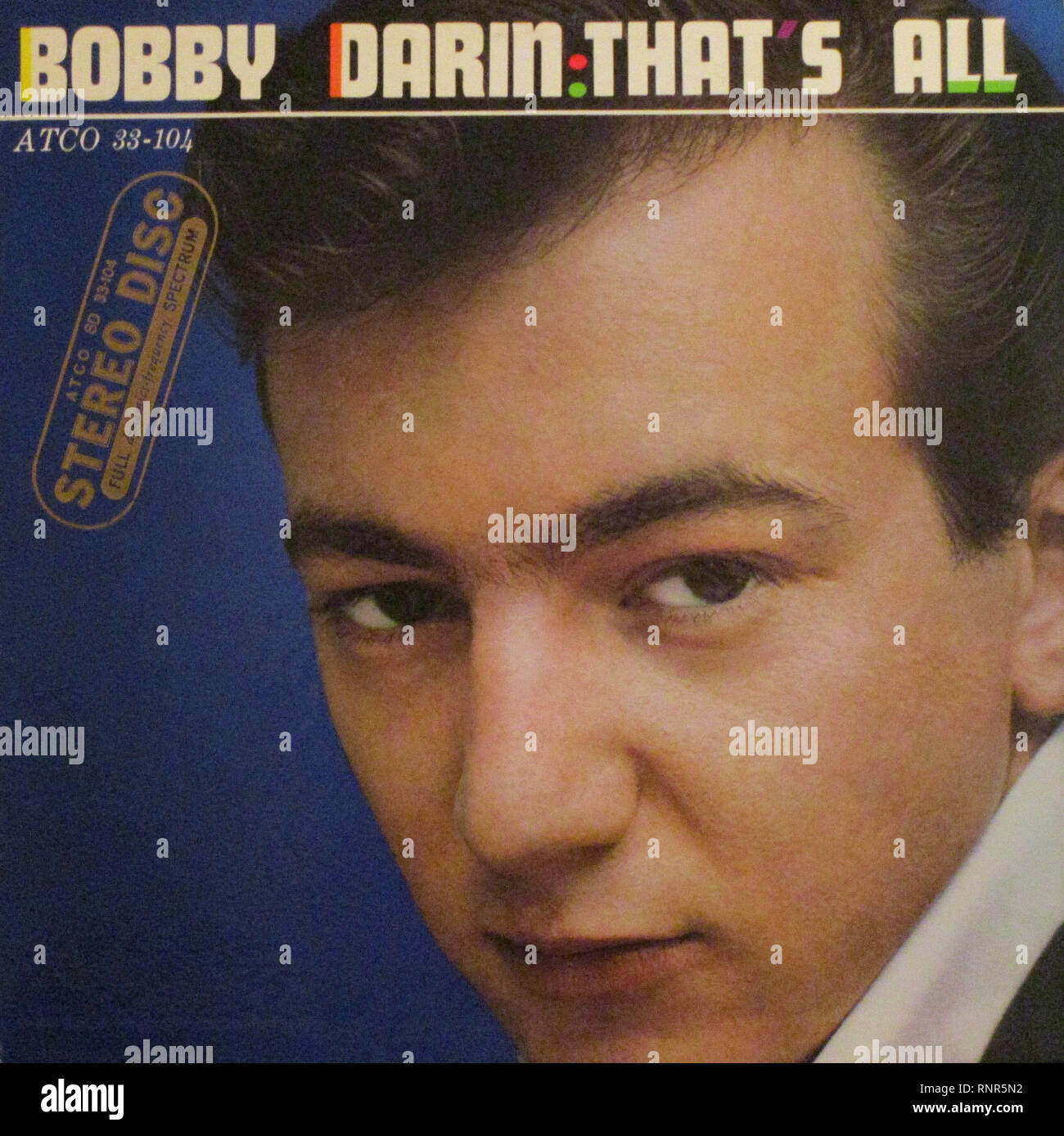 Vintage Vinyl Lp Cover Thats All Bobby Darin 1959 Stock Photo