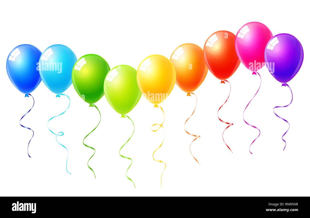 Colorful balloons set vector Stock Vector Image & Art - Alamy