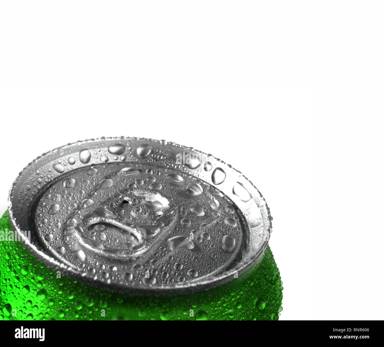Fresh can of soda with condensation refreshing Stock Photo