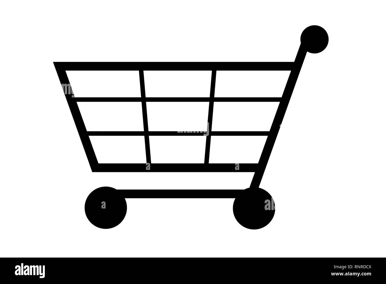 A shopping cart icon isolated on white with clipping path Stock Photo