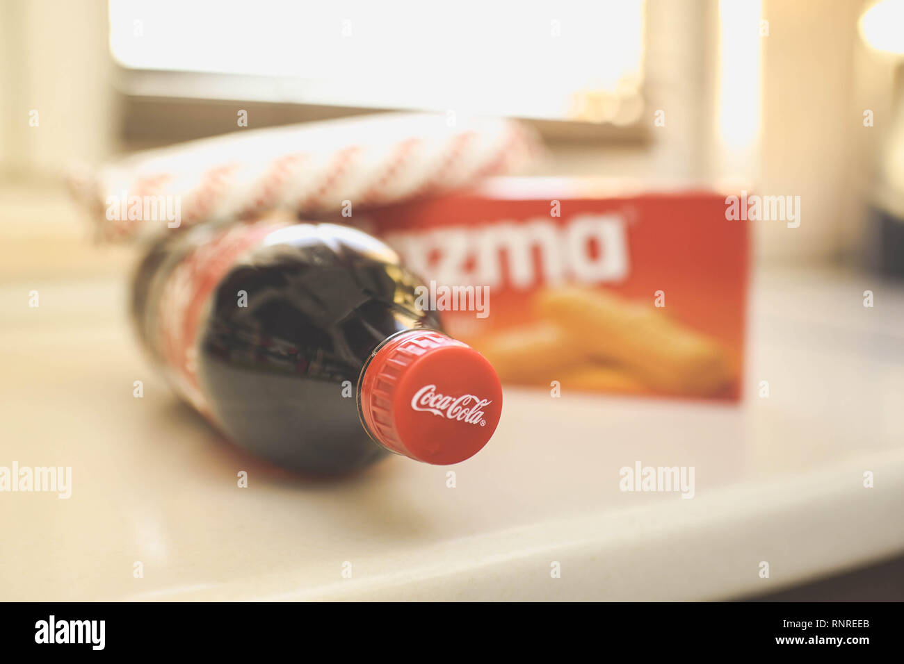 February 18, 2019. Coca Cola buys Serbian company Bambi for 260 million Euros Stock Photo