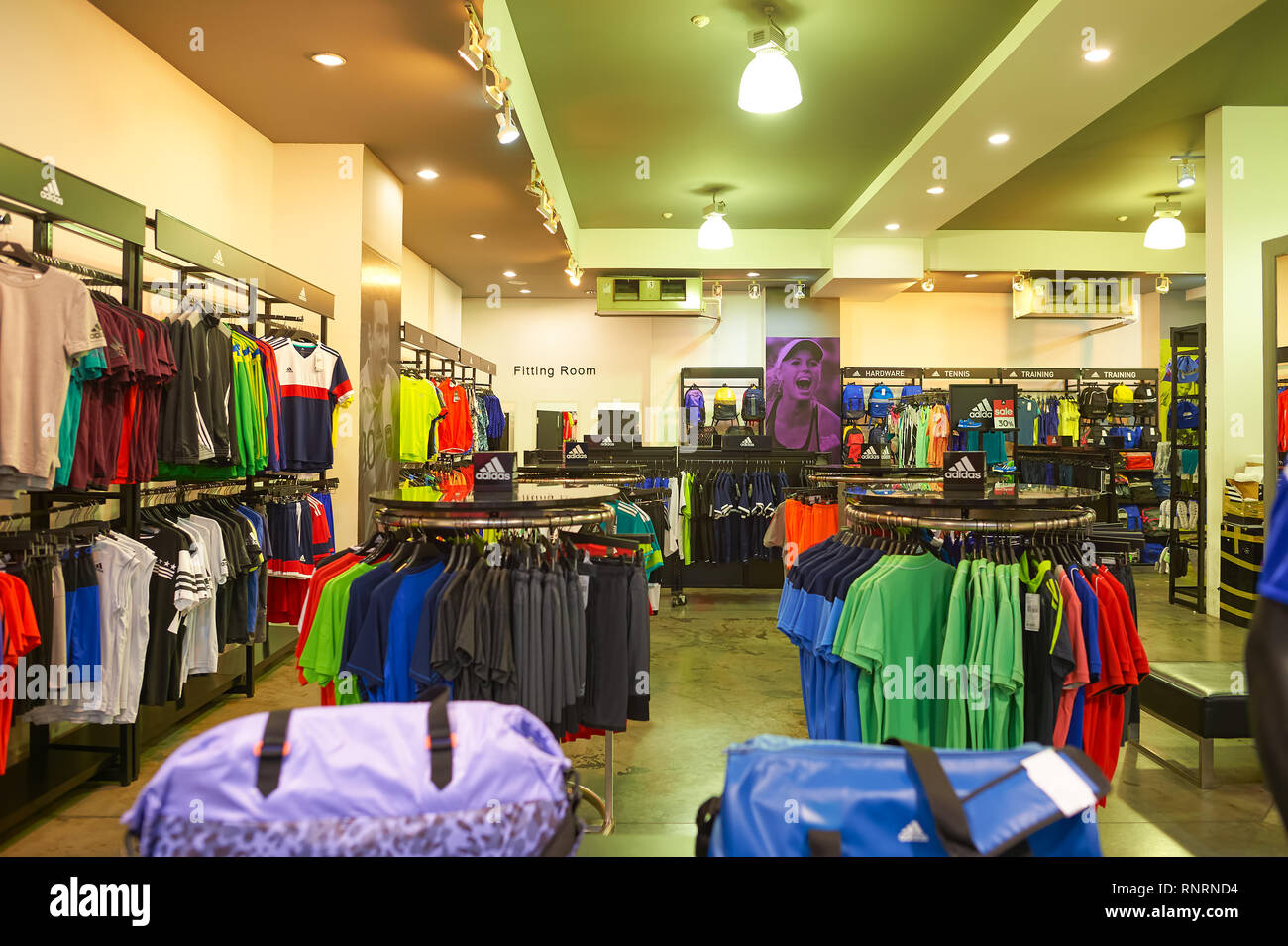 PATTAYA, THAILAND - FEBRUARY 21, 2016: Adidas outlet in Pattaya. Adidas AG  is a German multinational corporation that designs and manufactures sports  Stock Photo - Alamy