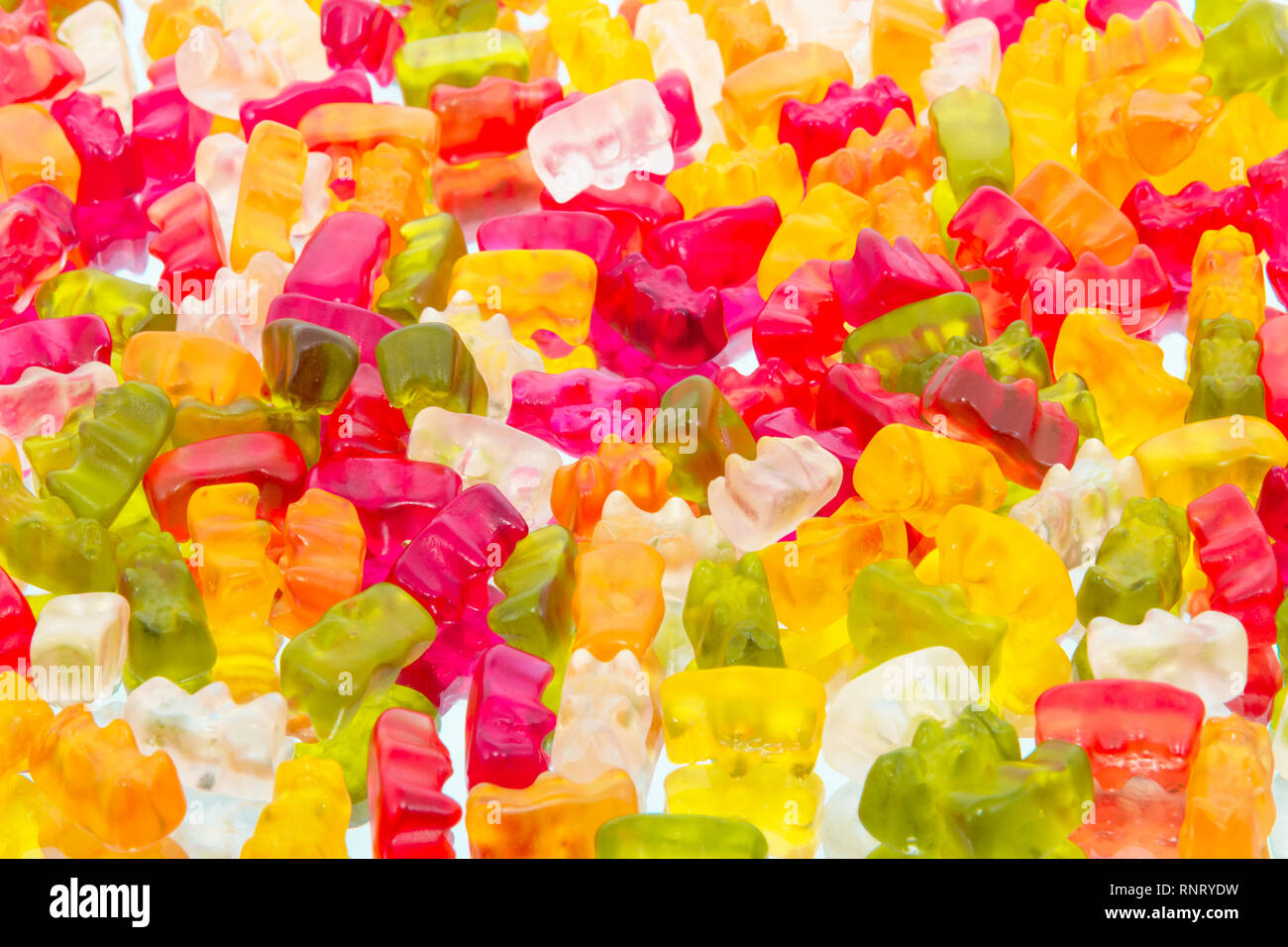 colorful gummy bears for background. Stock Photo