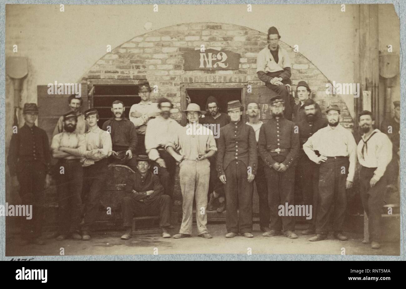 Castle Pinkney (i.e. Pinckney), Charleston, S.C., August 1861, Federal prisoners captured at battle of Bull Run. Casemate no. 2 Stock Photo
