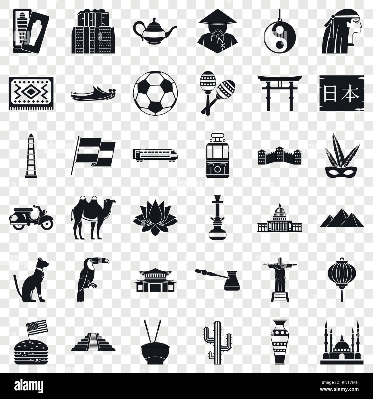 World travel icons set, simple style Stock Vector Image & Art - Alamy