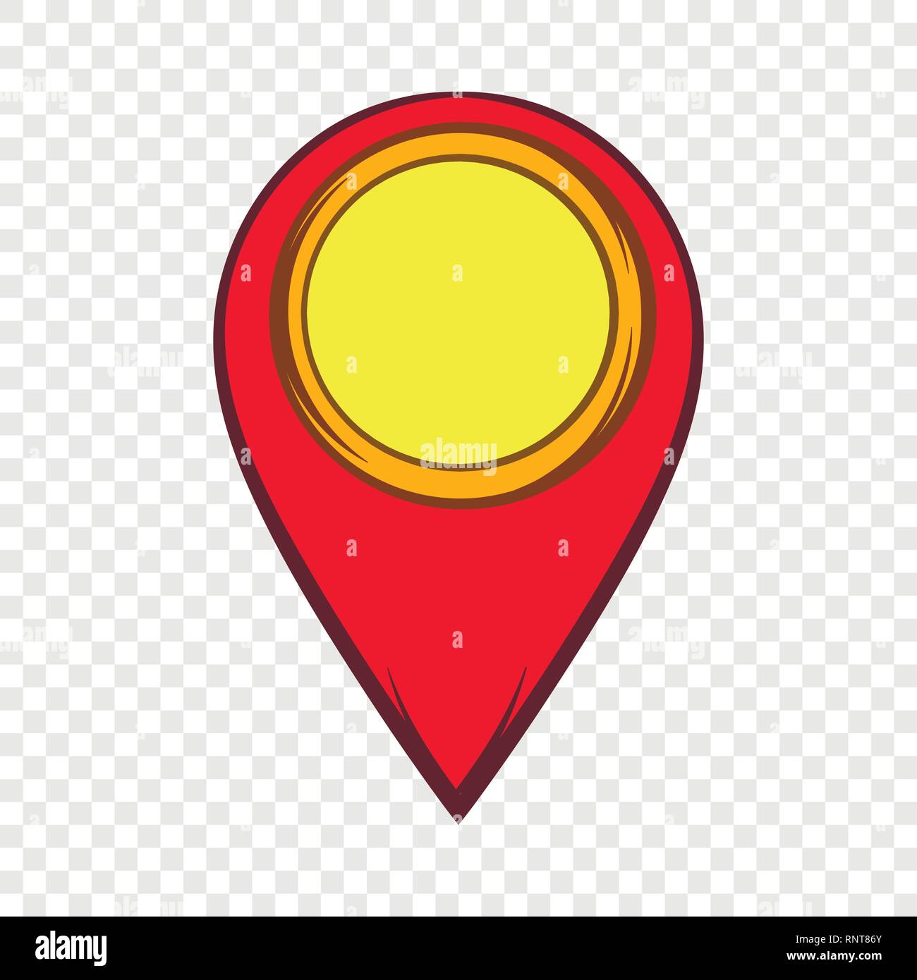 Map pointer icon in cartoon style Stock Vector Image & Art - Alamy