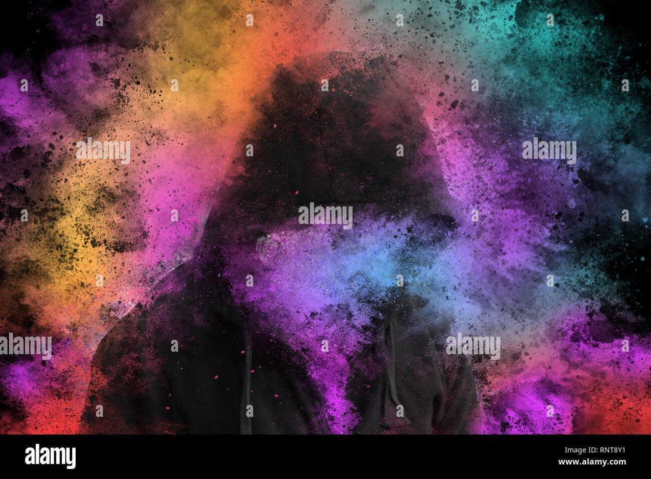 Color powder explosion hi-res stock photography and images - Alamy