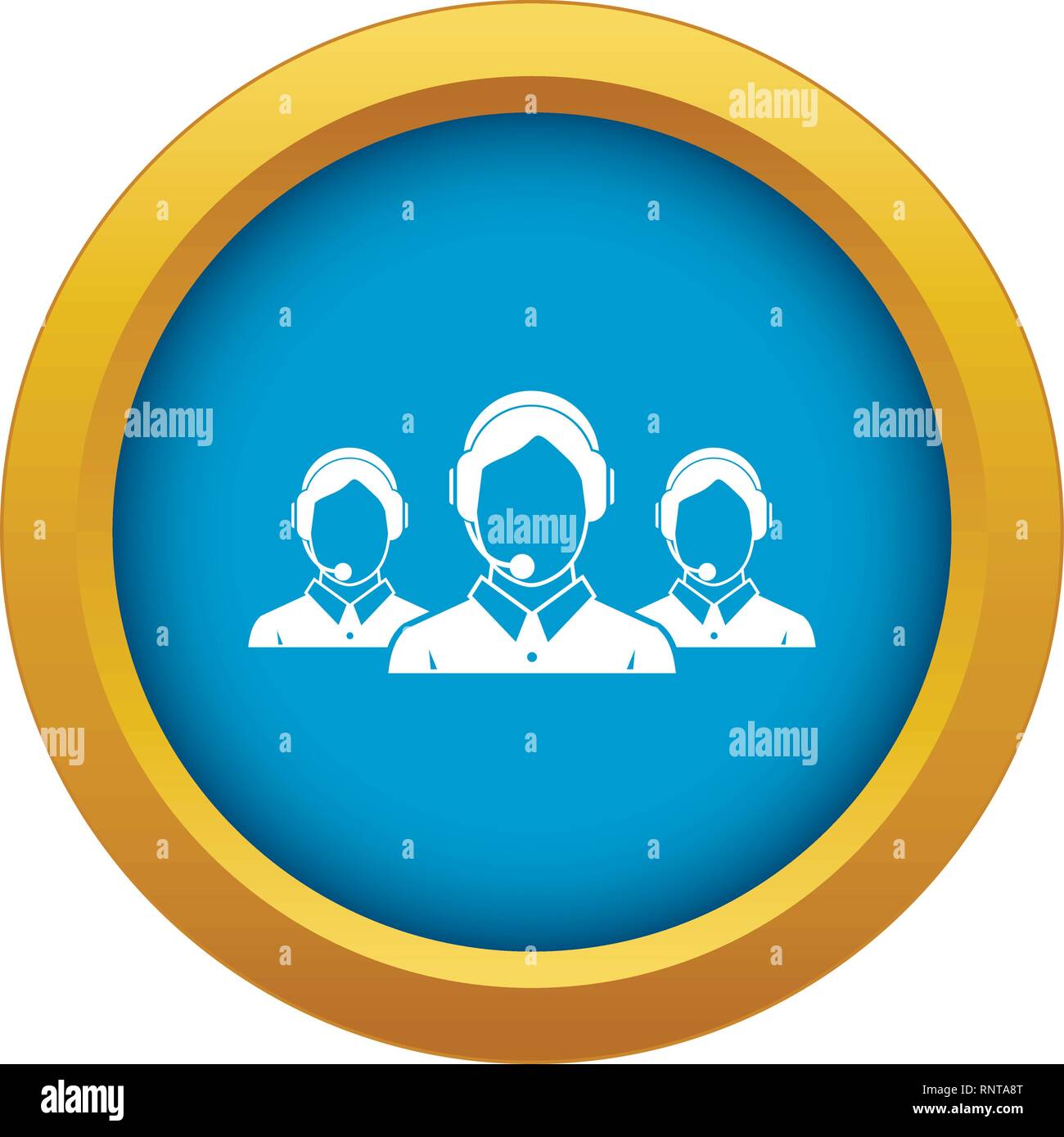 Customer support operators icon blue vector isolated Stock Vector Image ...