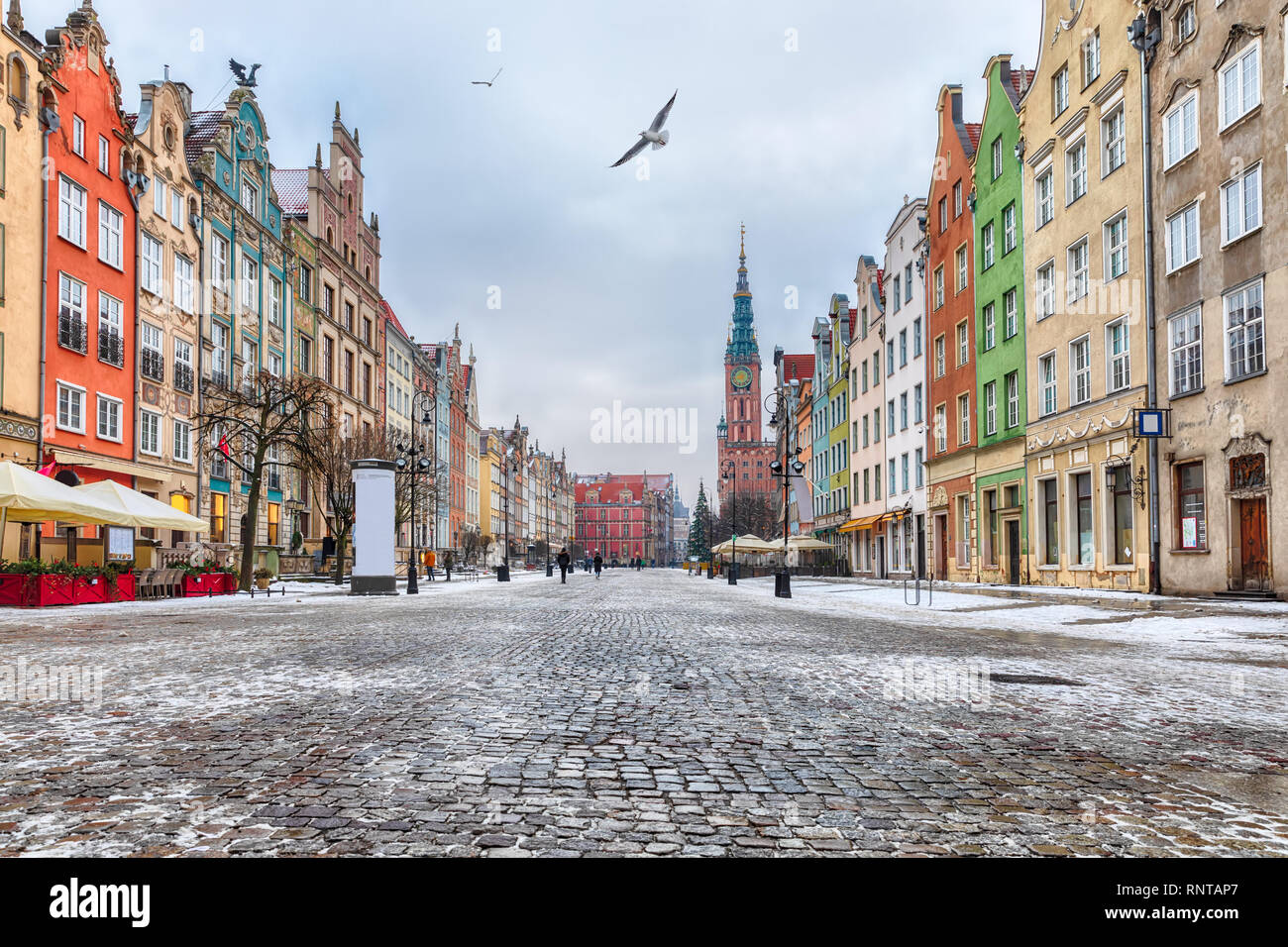 The Long Market, a famous street of Gdansk, Poland. Stock Photo