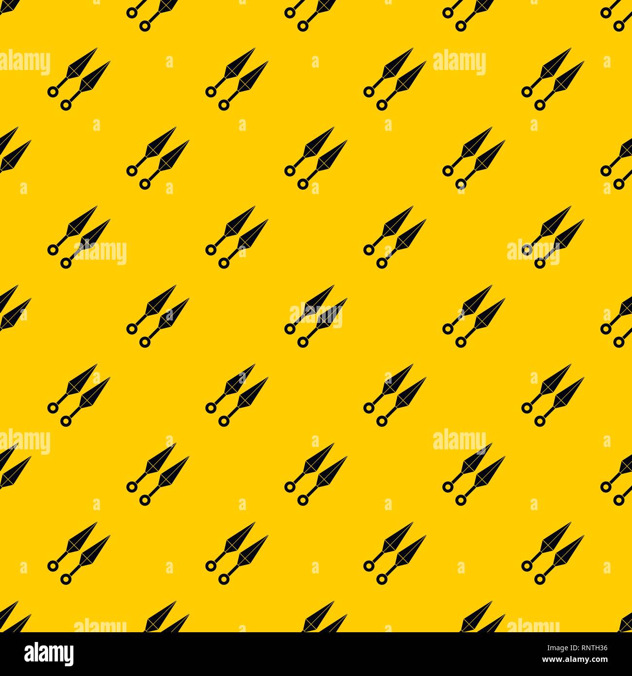 Ninja weapon kunai pattern vector Stock Vector