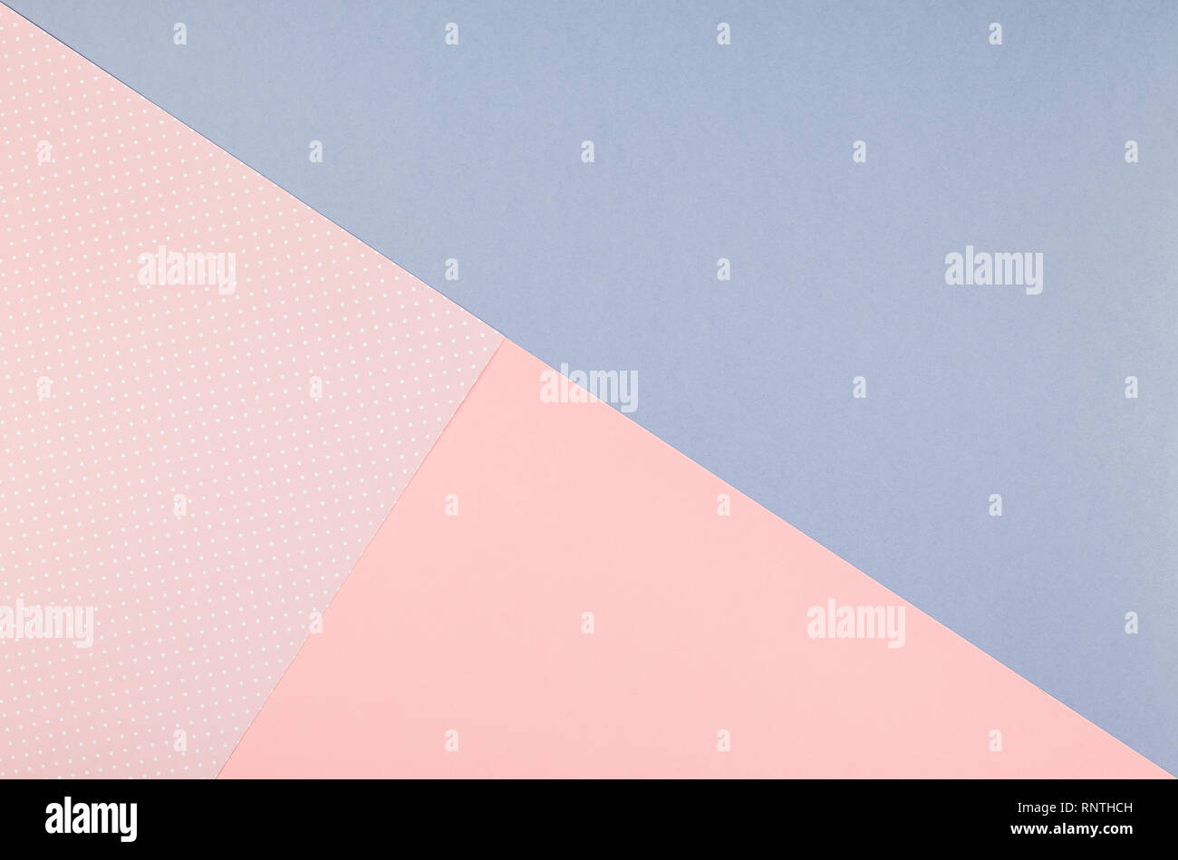 Creative top view mock up blank paper sheet pink postcard background ...