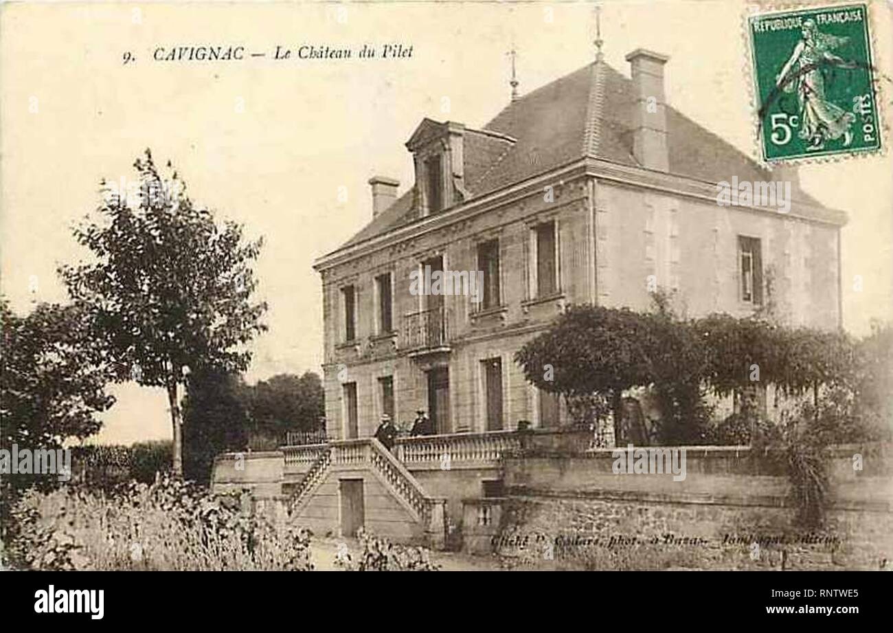 Cavignac - château du Pilet. Stock Photo