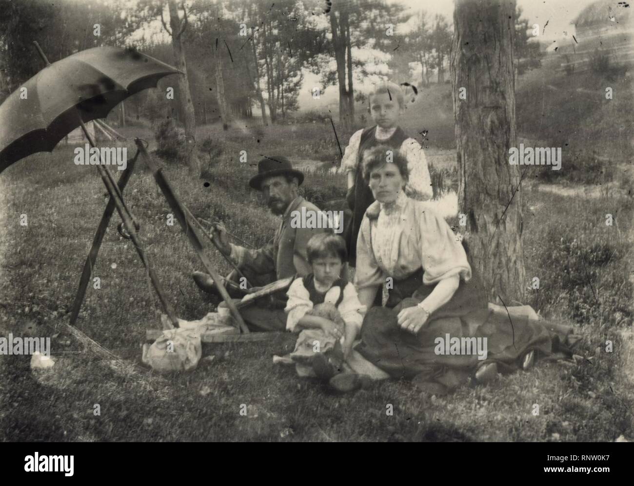 Celebrovskiy & his family Stock Photo - Alamy