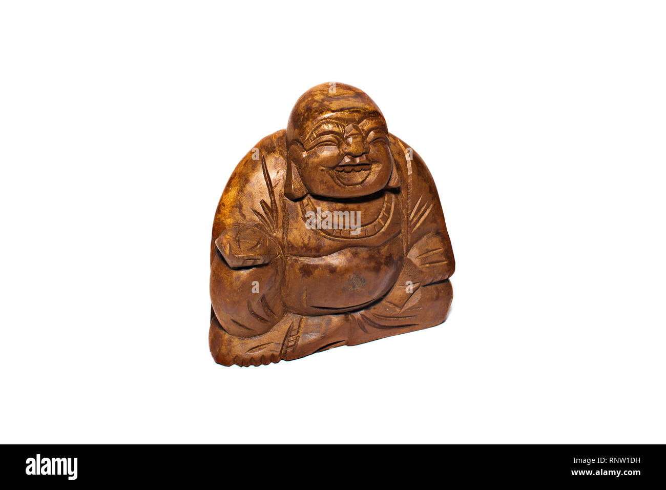 Buddha sculpture isolated on white background Stock Photo